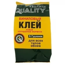 Клей обойный Quality, виниловый, мягкая упаковка, 200 г