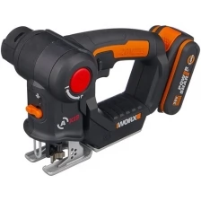 Лобзик аккумуляторный-сабельная пила WORX Axis WX550, 20В, 2Ач x1, кейс